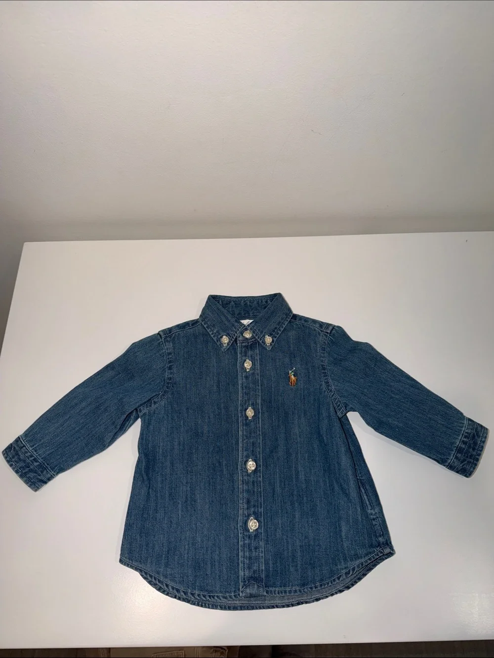 Ralph Lauren Kids Denim Button-Up Jacket in Blue